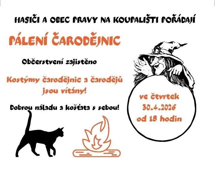 Ve čtvrtek 30. 4. 2026 na koupališti od 18 hodi