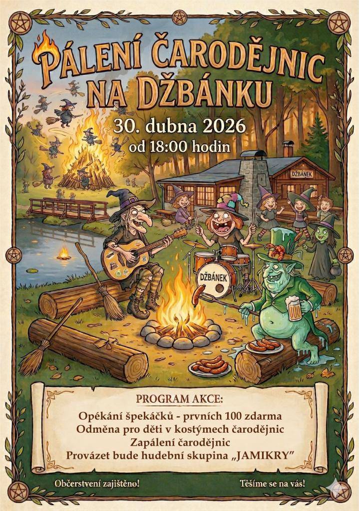 Čtvrtek 30.4.2026 od 18:00 hodin na "Džbánku"