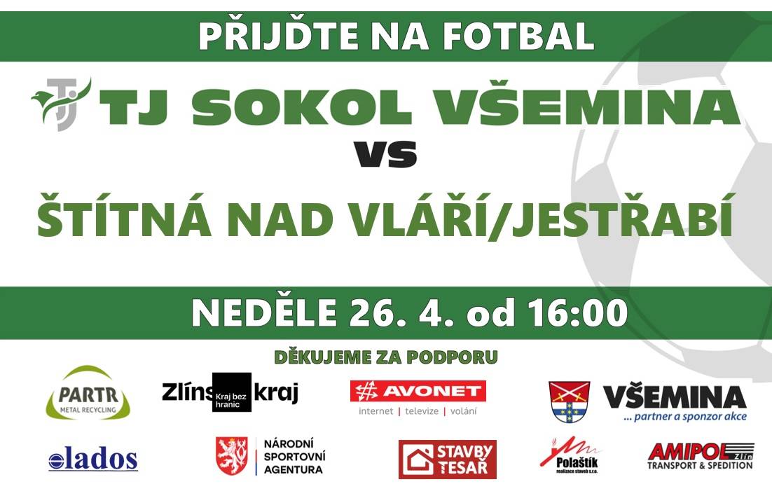 POZVÁNKA NA FOTBAL