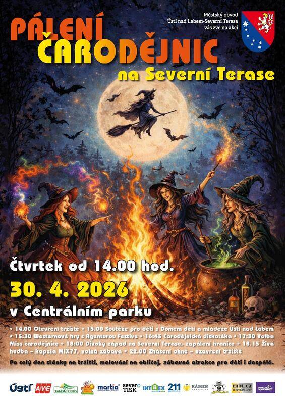 Opět po roce je to tady!  Dovolujeme si vás pozvat na první letošní kulturně společenskou akci, která se uskuteční ve čtvrtek 30.4.2026 v Centrálním parku na Severní Terase od 14.00 hodin.