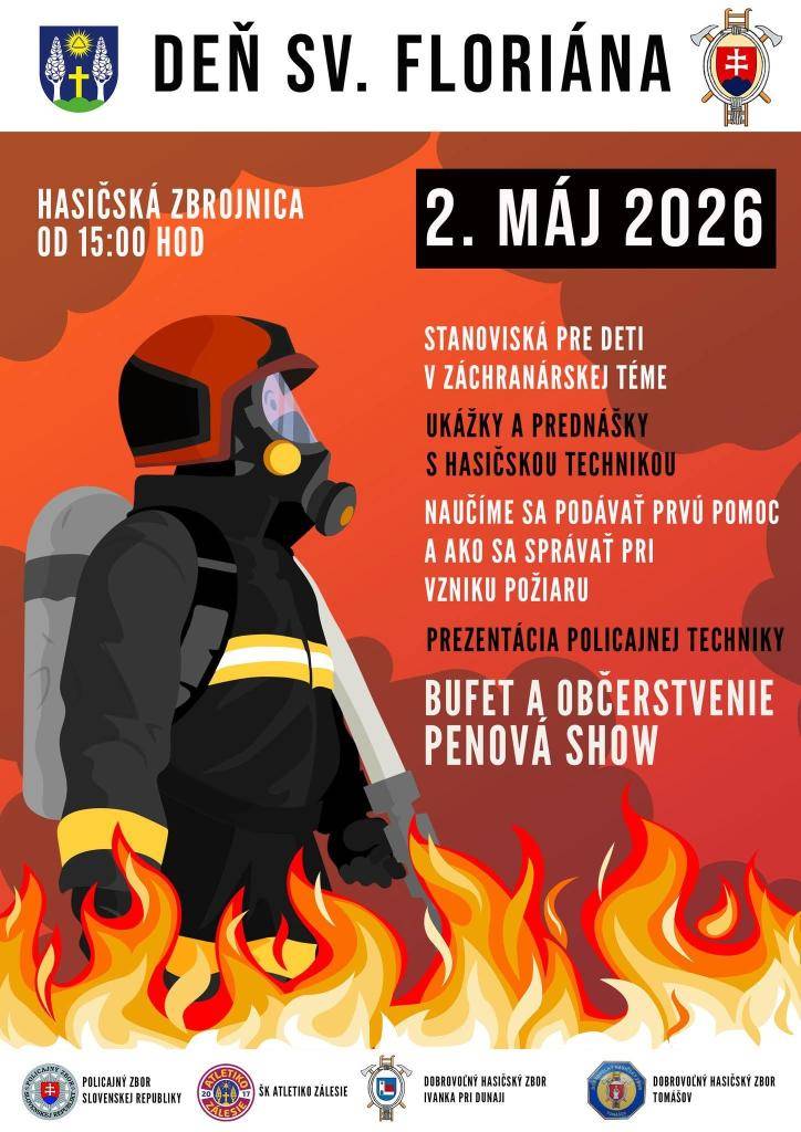 Aj tento rok už 2.5.2026 od 15:00hod. pri Hasičskej zbrojnici Vás privítajú Hasiči zo Zálesia a okolia ako aj ostatné záchranné zložky.   Tešíme sa na Vás