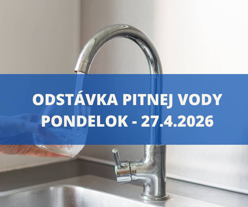 👉Regionálna vodárenská spoločnosť Vlára-Váh Nemšová oznamuje, že v pondelok 27. apríla 2026 bude z dôvodu opravy poruchy odstavený prívod pitnej vody na uliciach: 📍Janka Palu č. 1, 3, 📍SNP 1, 2, 4, 6, 8, 10, 12,   ☝️od 9:00 hod. až do odstránenia poruchy...
