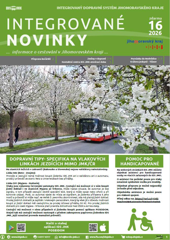 Informace o cestování v Jihomoravském kraji...