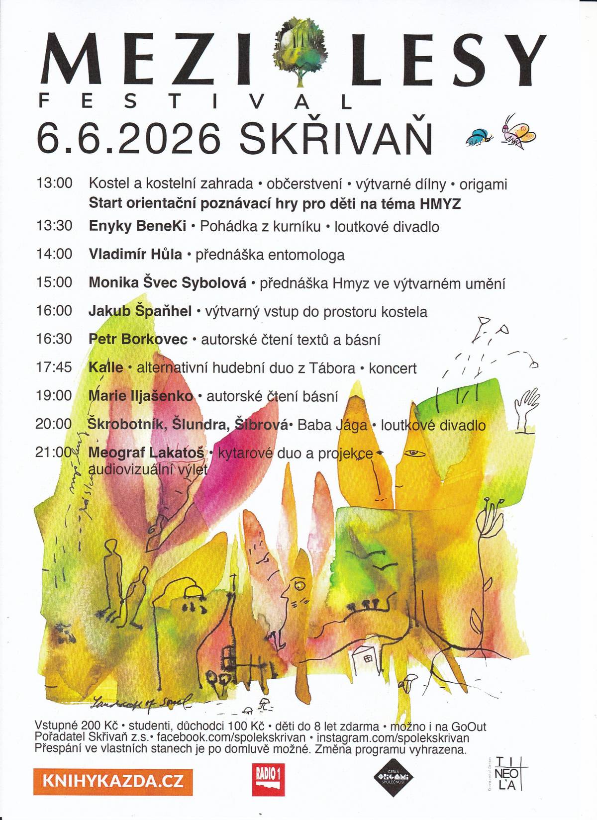 Spolek Skřivaň zve na Festival Mezi lesy dne 6.6.2026 od 13:00 hod.