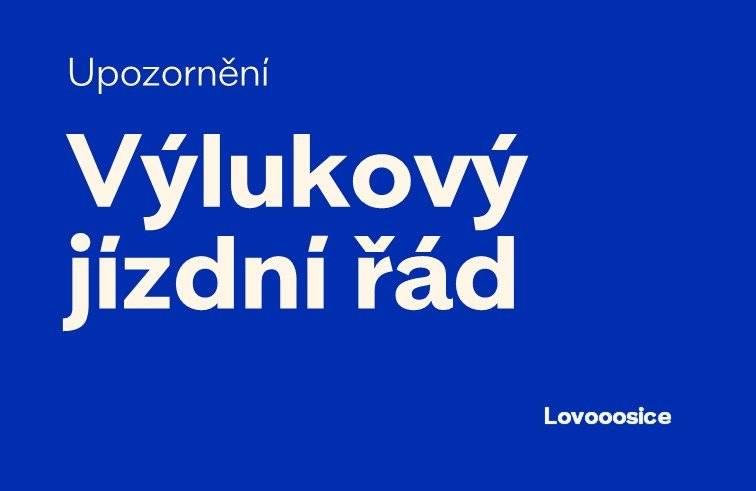 Vážení cestující, z důvodu omezení infrastruktury v úseku Žalhostice – Litoměřice horní n. musí dopravce České dráhy, a.s. na základě rozhodnutí provozovatele dráhy Správy železnic, s.o. přistoupit ve výše uvedeném termínu k úpravě jízdního řádu na trati 087/114 v úseku Lovosice – Litoměřice horní n. (a zpět).   Dopravce České dráhy, a.s. proto musí přistoupit k tomuto opatření:  Po dobu konání výluky budou všechny Os vlaky v úseku Lovosice – Litoměřice horní n. (a zpět) nahrazeny autobusy náhradní dopravy (NAD). Spoje náhradní autobusové dopravy (NAD) nezajíždí do zastávky Žalhostice! Pro obsluhu zastávky Žalhostice bude zavedena minibusová linka v úseku Lovosice - Žalhostice - Litoměřice horní n. (a zpět). Všechny spoje náhradní autobusové/minibusové dopravy (NAD) budou vedeny dle výše uvedeného Výlukového jízdního řádu.