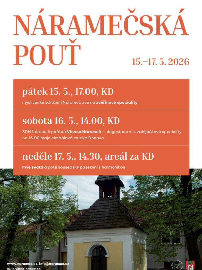 PÁTEK 15.5. - NEDĚLE 17.5.2026