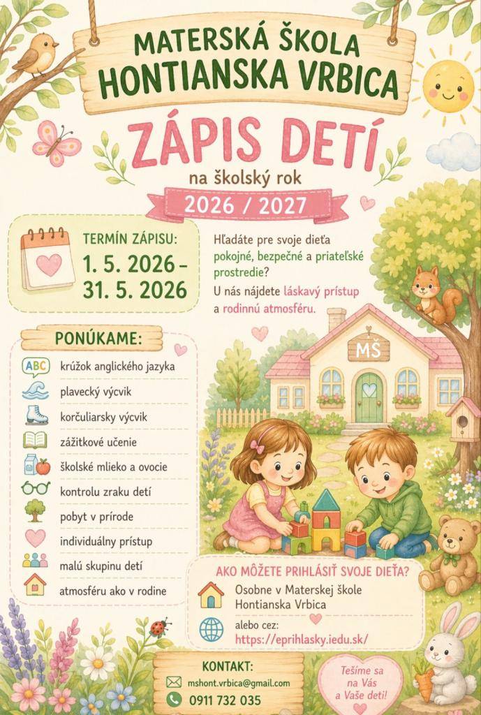 Zápis detí do MŠ
