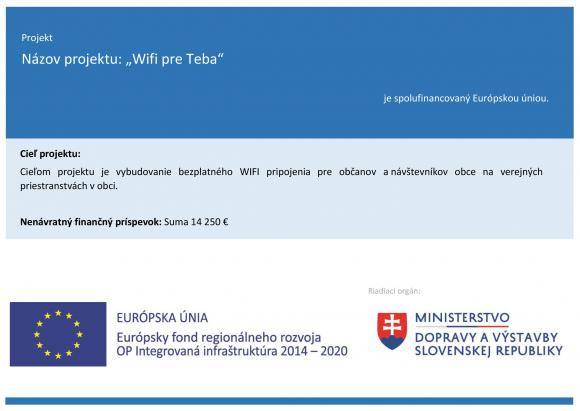 Oznámenie o realizácii projektu