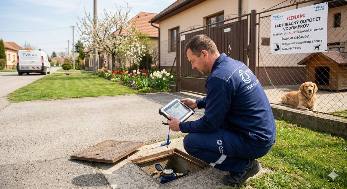 Odpočet vodomerov v obci Zamarovce v dňoch 27.04.2026 - 29.04.2026 (pondelok, utorok a streda).