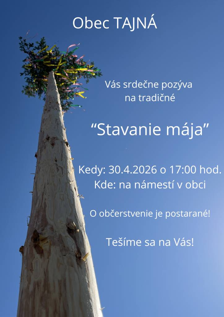 "Stavanie mája" dňa 30.04.2026