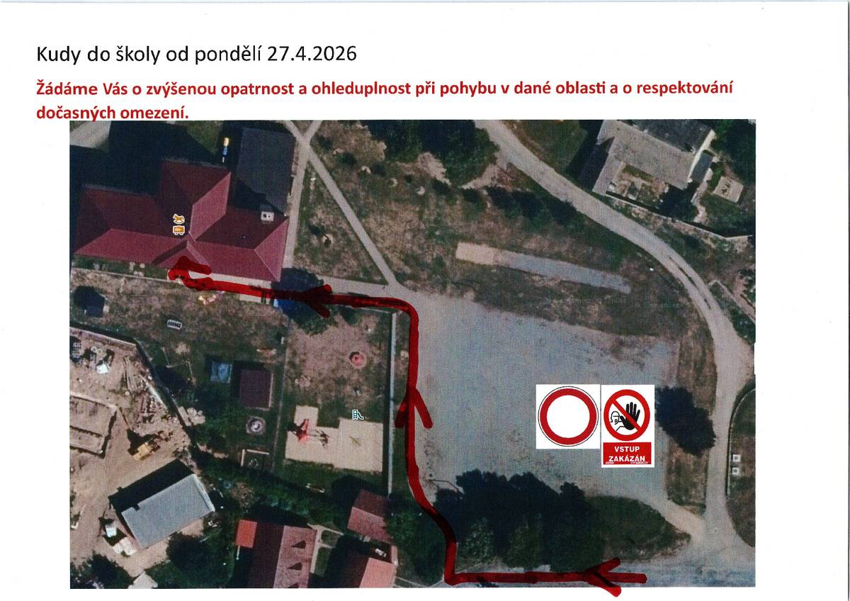 Žádáme Vás o zvýšenou opatrnost a ohleduplnost při pohybu v dané oblasti a o respektování dočasných omezení.