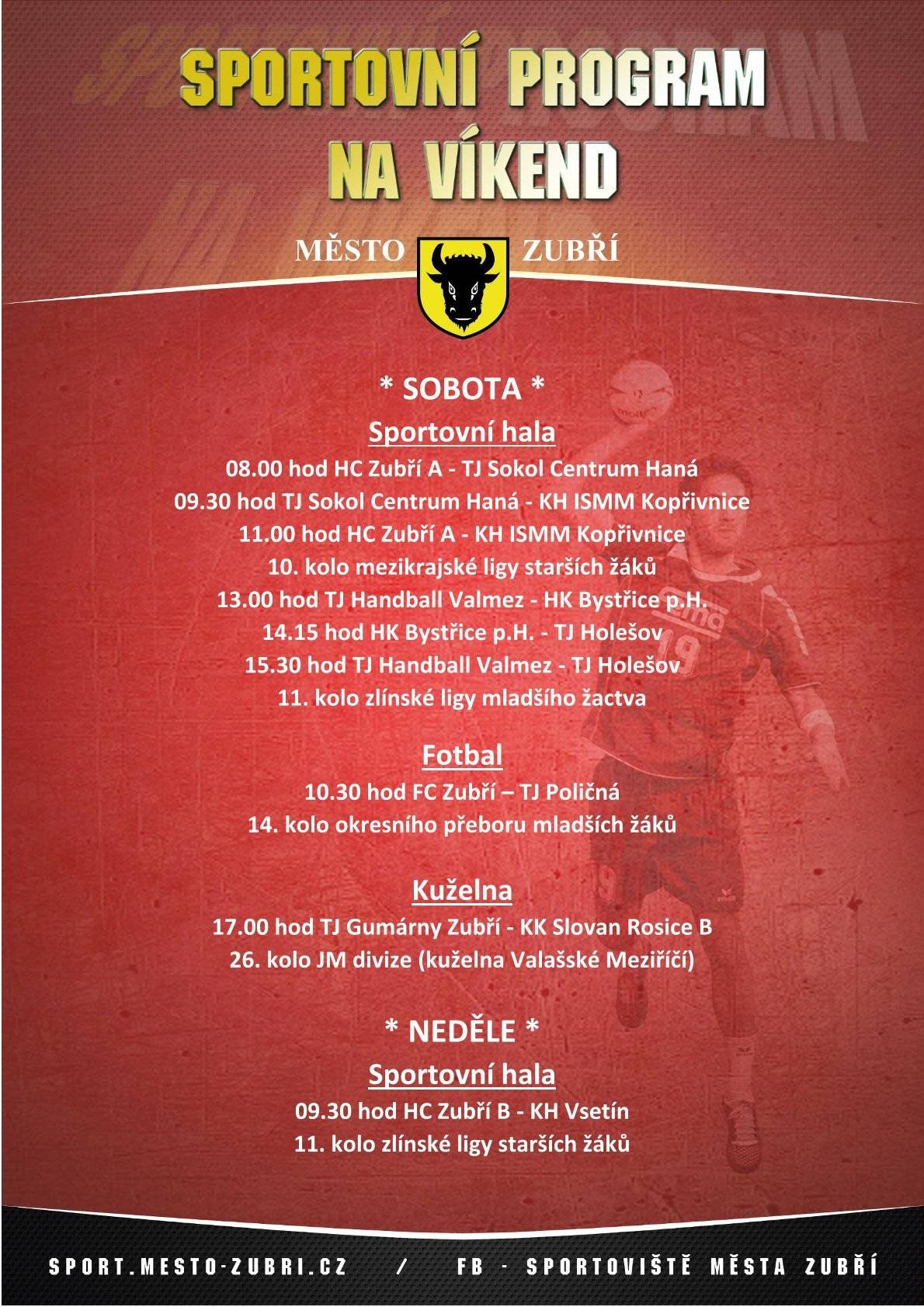 Sobota i neděle bude patřit mládežnické házené a fotbalu. Areál Polyfunkčního centra je otevřen od 9 do 19 hodin a k dispozici jsou již tenisové kurty.