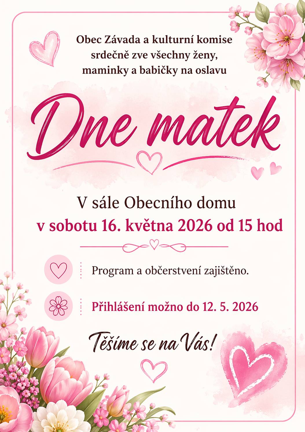 16.5.2026 v 15hod, sál Obecního domu