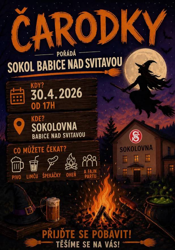 Čtvrtek 30.4.2026 od 17:00 hod.
