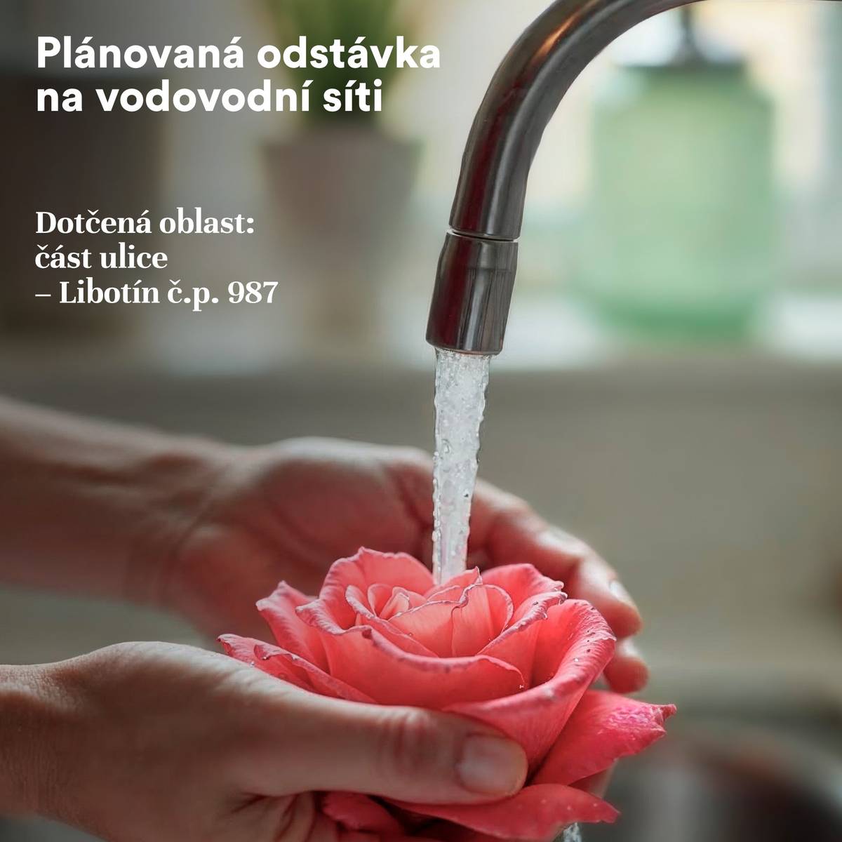 Číslo poruchy: 124295   Obec: Štramberk   Ulice: Libotín   Skut. zahájení:     Plán. zahájení orientačně: 28.04.2026 08:00   Plán. ukončení orientačně: 28.04.2026 14:00   Dotčená oblast: Libotín č.p. 987   Způsob náhradního zásobování: Umožněno předzásobení     Aktuální informace o zahájení opravy poruchy a přerušení dodávky vody lze získat na www.smvak.cz v sekci Přerušení dodávky vody, podsekci Poruchy