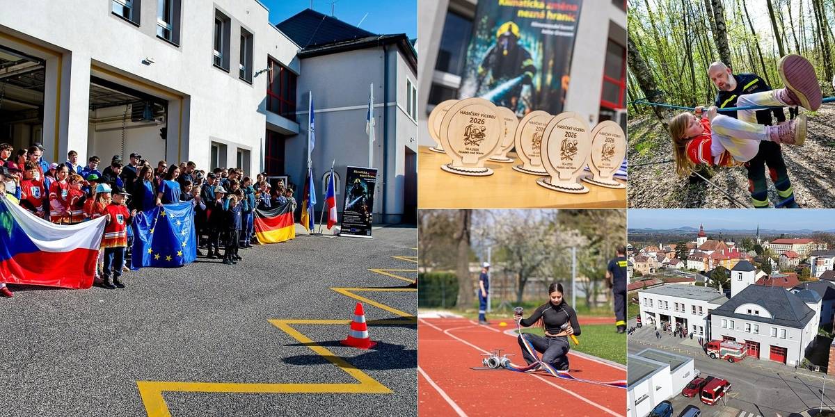 Fotogalerie a průvodní text na Zoneramě (odkaz) 💎 >>> 18. dubna se také konala soutěž pro hasičskou mládež „Hasičský víceboj 2026“, tentokrát v Hrádku nad Nisou. Té se kromě dětských družstev všech partnerů projektu zúčastnily i hasičská družstva z Herrnhutu a Dolního Sedla.