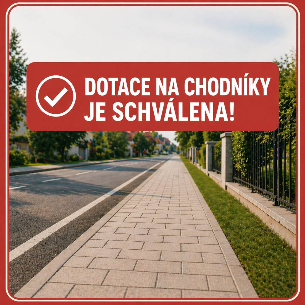 Obec Přišimasy získala dotaci na výstavbu nových chodníků. Projekt zlepší bezpečnost chodců, dopravní situaci i technickou infrastrukturu v obci. Realizace bude zahájena v následujícím období.