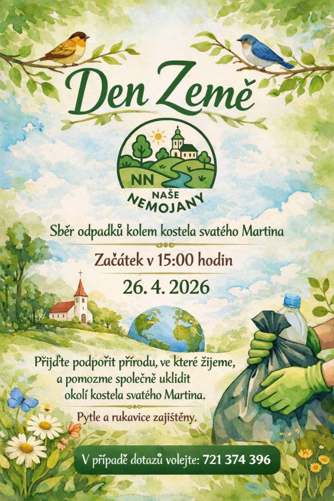 DEN ZEMĚ - sběr odpadků kolem kostela svatého Martina