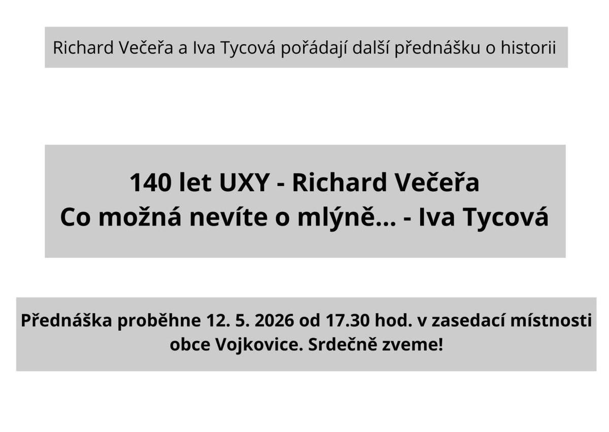 140 let UXY  Co možná nevíte o mlýně
