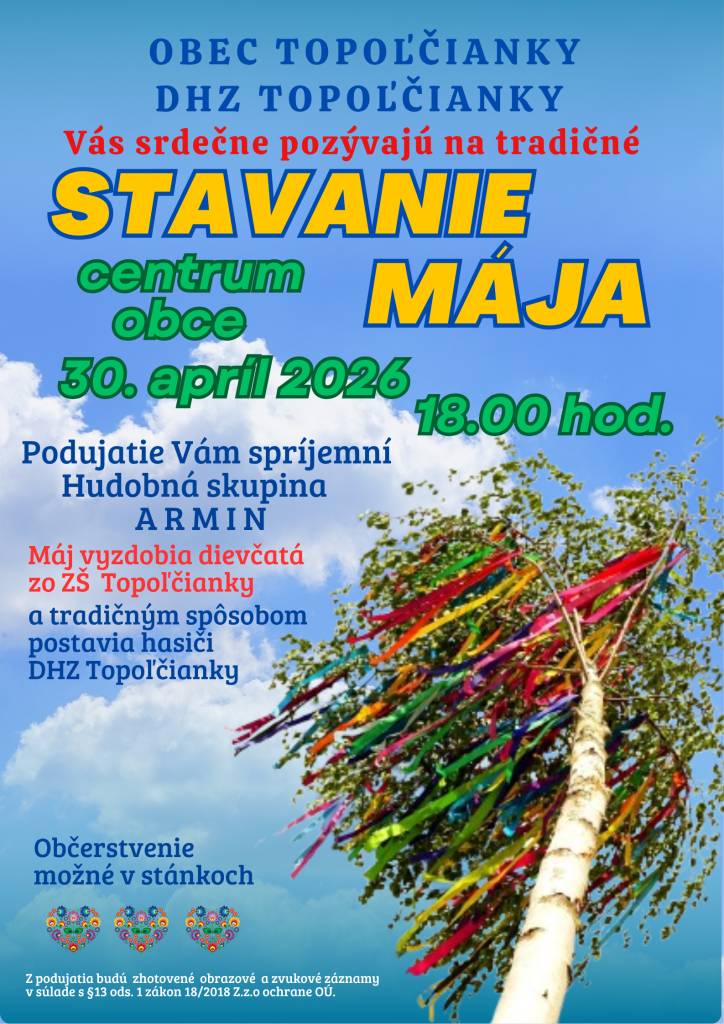 centrum obce od 18.00 hod.