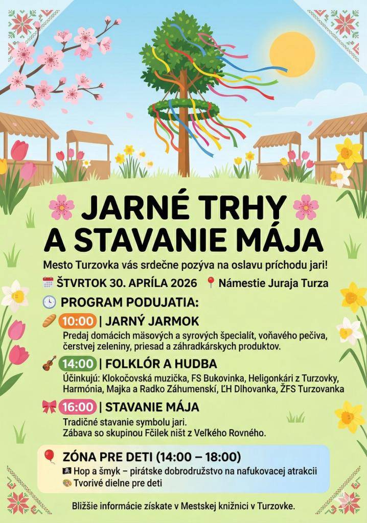 Mesto Turzovka vás srdečne pozýva na oslavu jari!