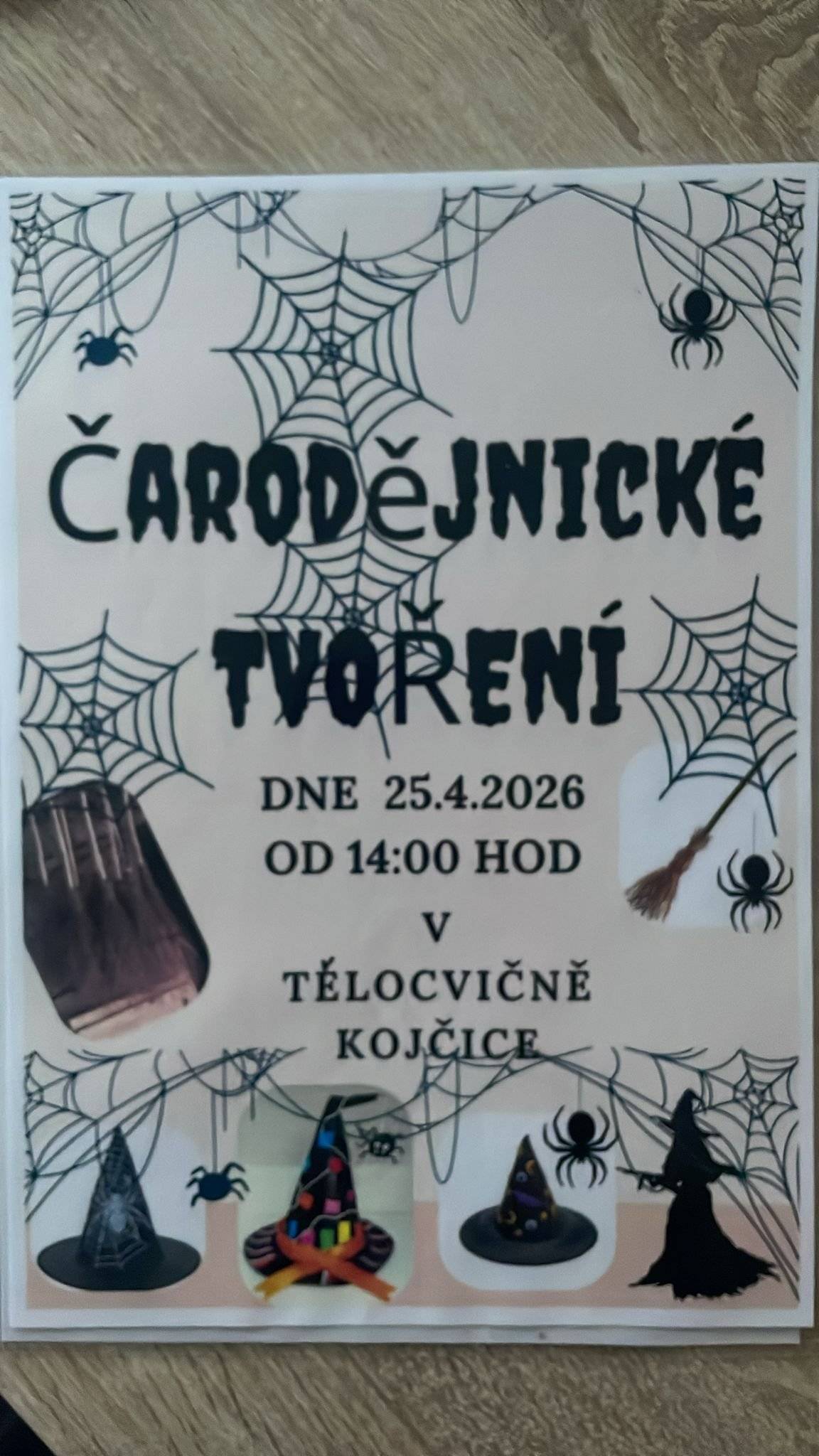 JIŽ ZÍTRA - SOBOTA 25. 4. 2026 OD 14:00 HODIN V TĚLOCVIČNĚ V KOJČICÍCH.