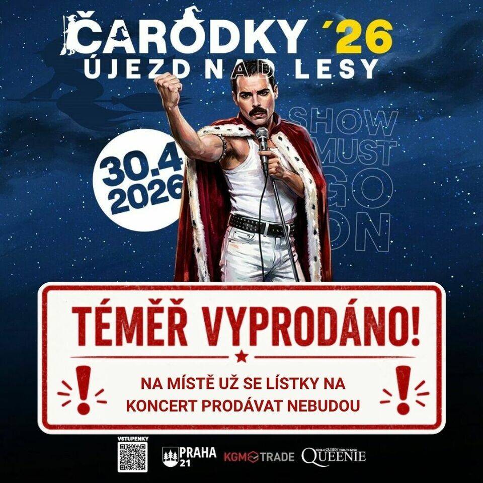 Z důvodu velkého zájmu nebude probíhat prodej vstupenek na místě. Poslední lístky na zítřejší koncert je možné zakoupit:  online: https://www.smsticket.cz/vstupenky/67282-carodejnice-2026-multifunkcni-sportoviste-praha-queenie na podatelně MČ  Celodenní program začíná v 15:00. Přijďte si užít letošní Čarodějnice. Podrobnosti k celé události a kompletní program naleznete zde: https://www.praha21.cz/aktuality/9472-carodejnice-2026-celodenni-program-zakonceny-velkym-koncertem-kapely-queenie Těšíme se na vaši účast.