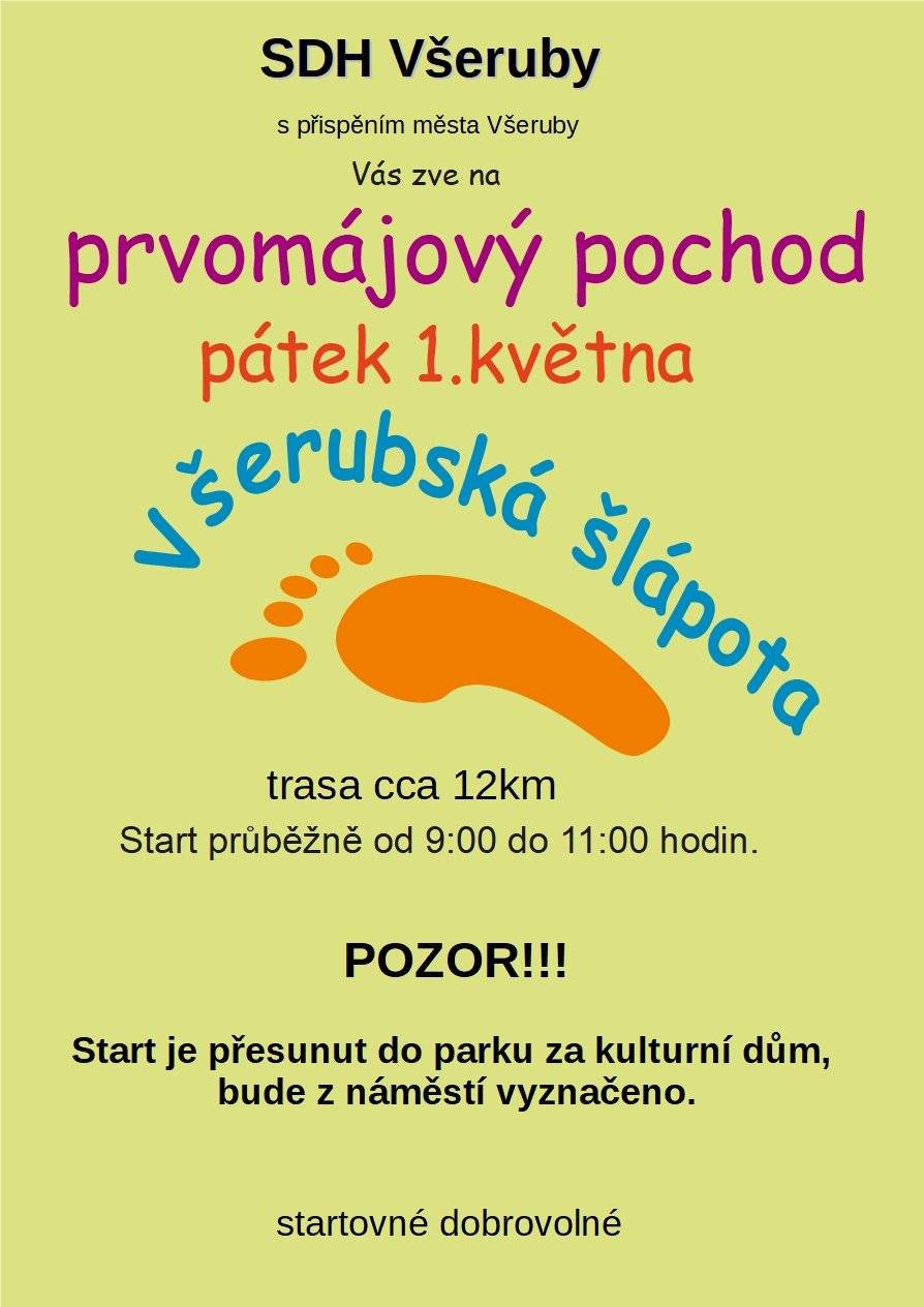 Pojďte se po čarodějnicích trochu vyvětrat a protáhnout tělo! 🌳 Zveme vás na prvomájovou projížďku nebo procházku po našem okolí. Čeká nás příjemných 12 km, které můžete zdolat pěšky i na kole, a hlavně se po cestě těšte na zasloužené občerstvení. 🌭🍻 ⚠️ POZOR NA ZMĚNU: Startujeme letos netradičně za kulturním domem! 📅 Kdy: Ve čtvrtek 1. 5. v 9:00 hod. Přijďte si užít jarní den v pohybu a s dobrou náladou! 👋🚲