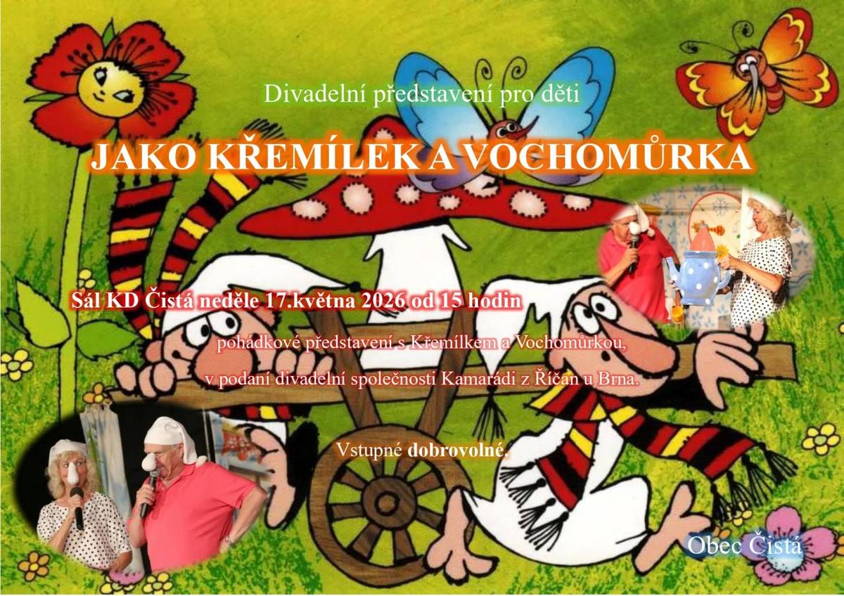 17.5. 2026 sál KD Čistá od 15h