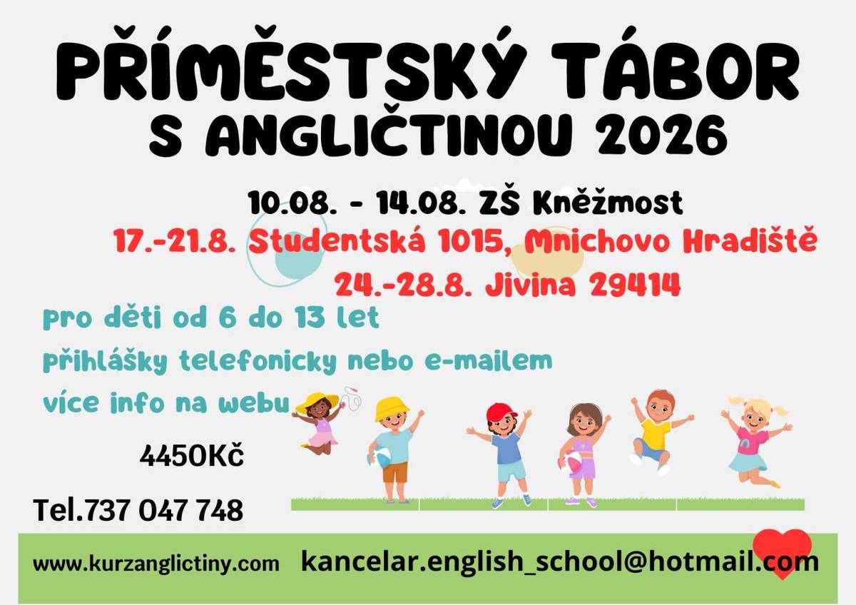 Příměstský tábor s angličtinou 2026