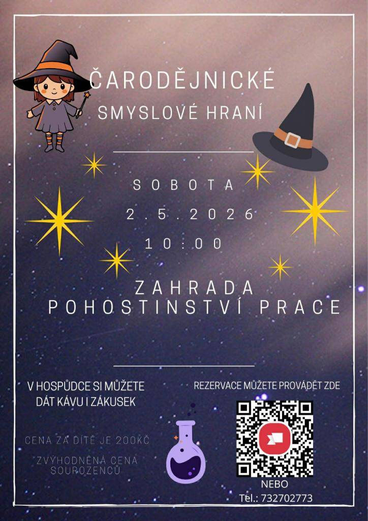 sobota 02.05.2026 v 10:00  zahrada Pohostinství Prace