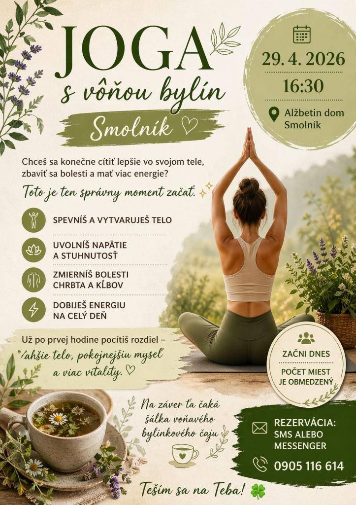 29.4.2026, 16:30 v Reštaurácii Alžbetin dom
