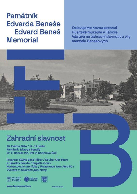 Husitské muzeum Tábor srdečně zve 28. května 2026 na slavnostní zahájení sezony v Památníku Edvarda Beneše.