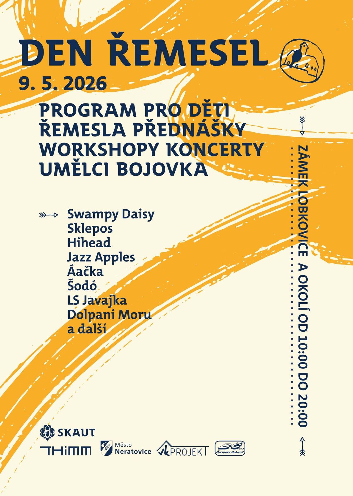 Den řemesel se uskuteční 9. 5. na zámku v Lobkovicích od 10:00 do 20:00 hodin.