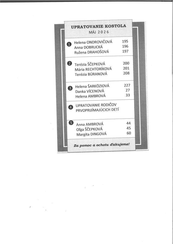 a mesiac máj