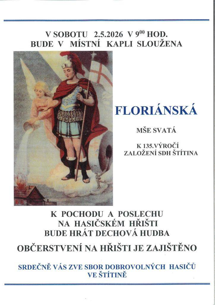 2.5.2026 v 9:00 hod. v kapli sv. Maří Magdaleny