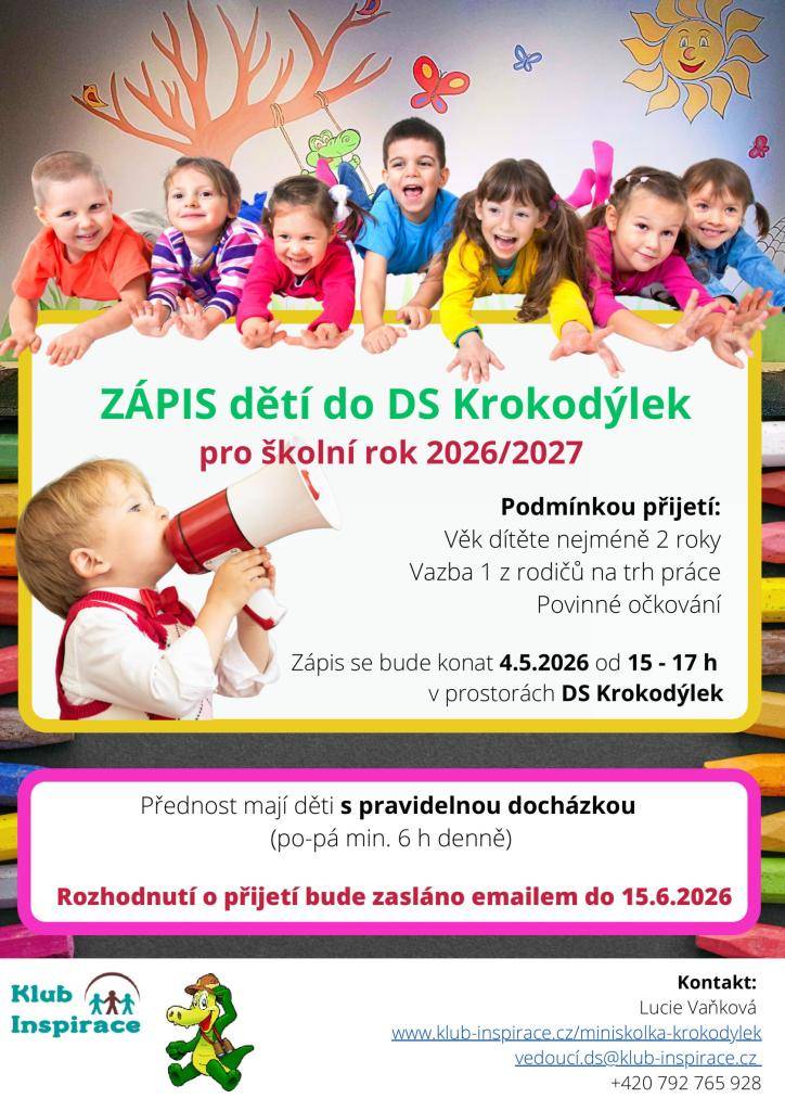 Nabídka Dětské skupiny Krokodýlek