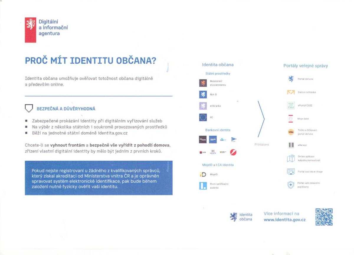 Informace pro občany o digitálních službách státu.