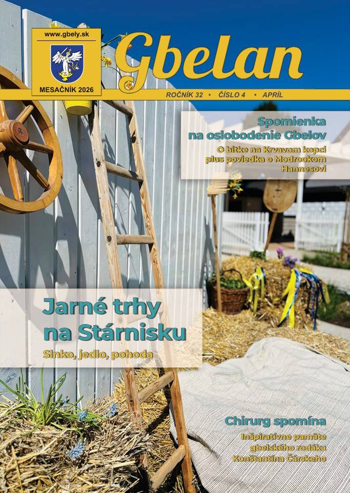 Nové vydanie mesačníka Gbelan už mieri do Vašich schránok    Ak sa však neviete dočkať, máme pre Vás dobrú správu prečítať si ho môžete už teraz aj online.