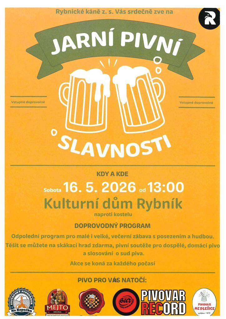 16.5.2026 Kulturní dům Rybník