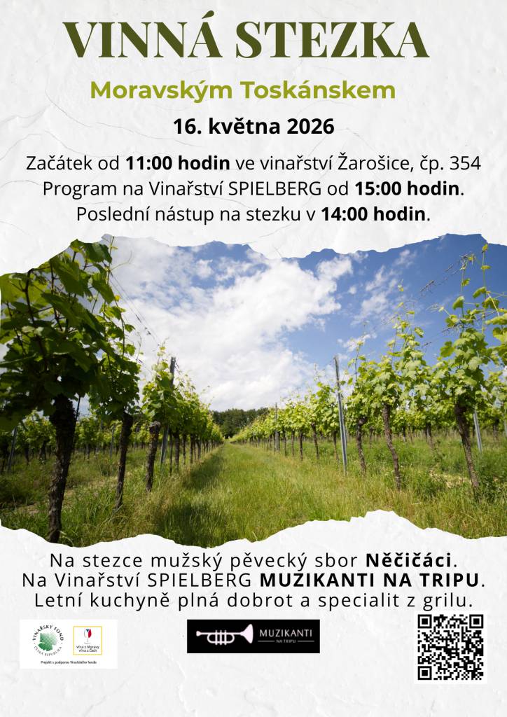 Začátek od 11:00 hodin ve vinařství Žarošice, čp. 354.   Program na Vinařství SPIELBERG od 15:00 hodin.