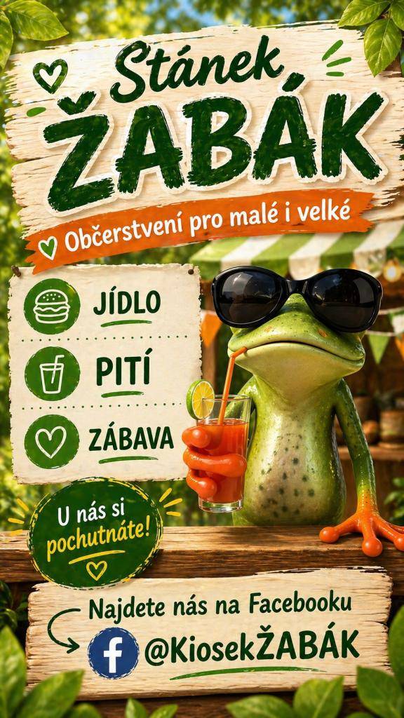 Informace k provozu kiosku Žabák na dětském hřišti v Chlumě naleznete na FCB Kiosek Žabák.
