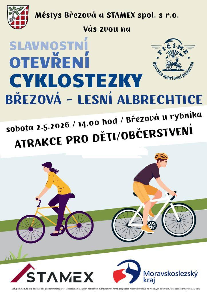 Pozvánka na otevření cyklostezky
