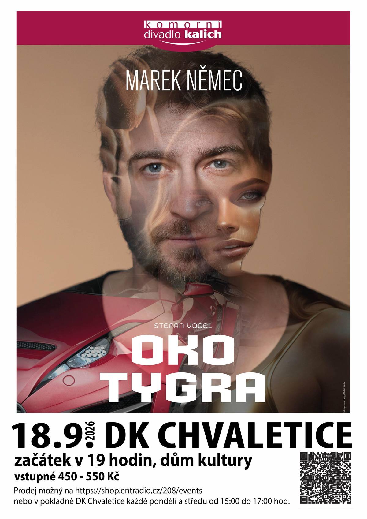 OKO TYGRA divadelní komedie 18.9.2026 v 19 hodin.