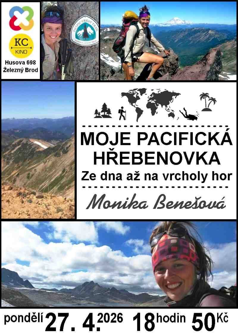 27.4. od 18 hodin cestovatelská přednáška Moje Pacifická hřebenovka s Monikou Benešovou v KC Kino 29.4. od 17 hodin beseda O výchově s Michalem Studničkou v Městské knihovně 30.4. od 9 hodin Kouzelné dopoledne s RC Andílek na zahradě u kostela sv. Jakuba Většího 30.4. od 16 hodin Pálení čarodějnic na hasičském cvičišti v Železném Brodě 30.4. od 20 hodin Lampionový průvod a pálení čarodějnic na Hrubé Horce 30.4. od 20.30 hodin Lampionový průvod a pálení čarodějnic ve Bzí 3.5. od 14 hodin Závodiště nejen pro sviště na in-line dráze v Železném Brodě 3.5. od 20 hodin Alice on/off - promítání dokumentu v Rest.Art centru Železný Brod