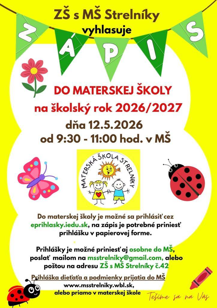 Zápis detí do materskej školy