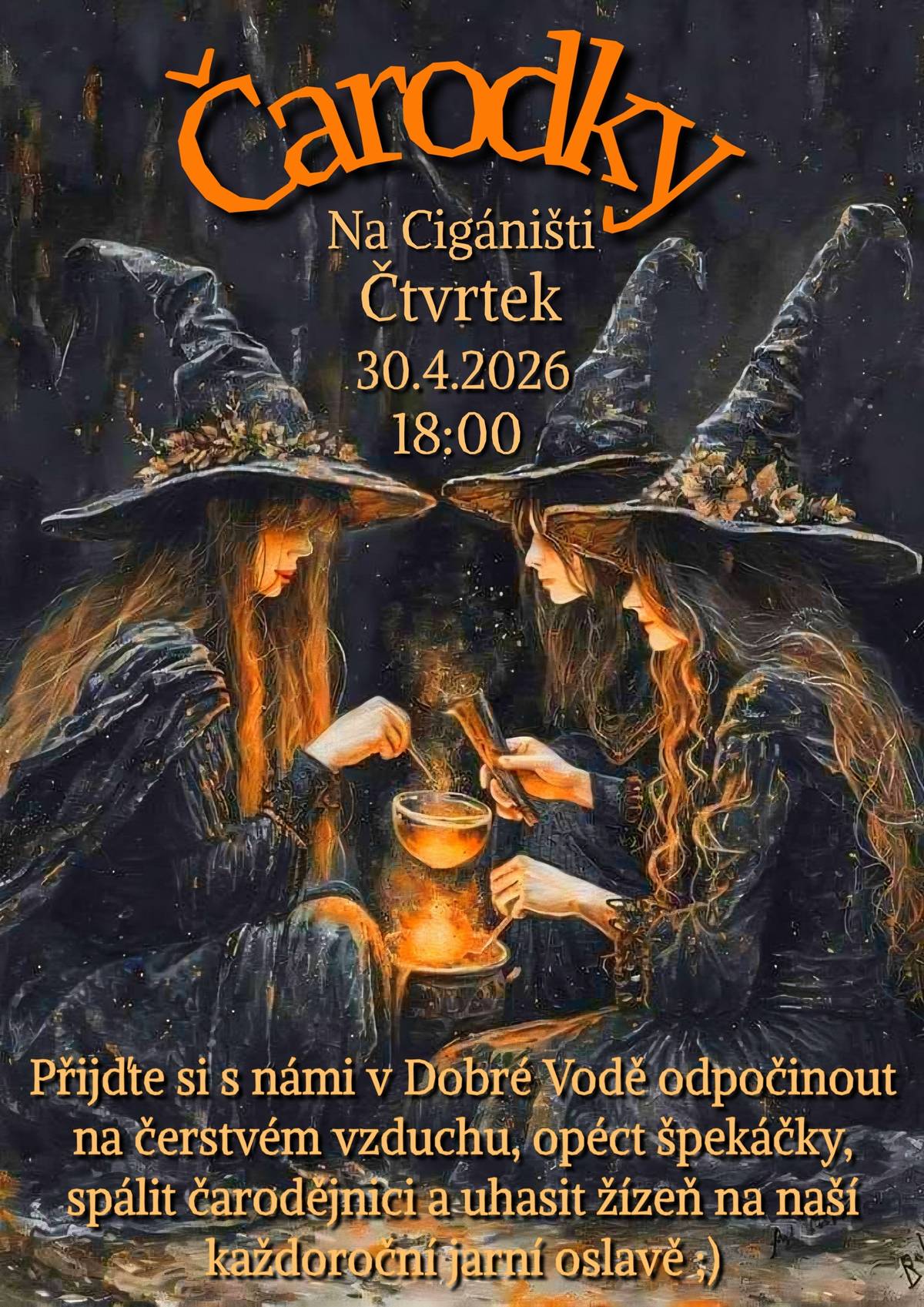 DOBROVODSKÁ MLÁDEŽ SI PRO VÁS CHYSTÁ TRADIČNÍ PÁLENÍ ČARODĚJNIC