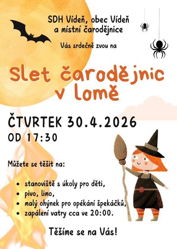 Díky borcům z SDH Vídeň je na zítřejší pálení čarodějnic vše připraveno a místní čarodějnice už se těší na malé i velké návštěvníky. Přijďte si užít příjemné odpoledne plné zábavy! 🔥🧙♀️