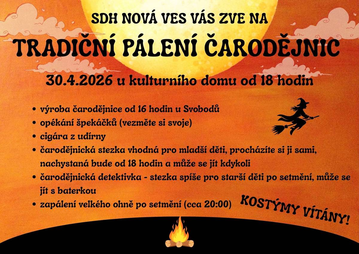 Pozvánka na pálení čarodejnic.