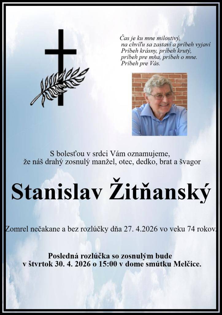 Smútočné oznámenie...